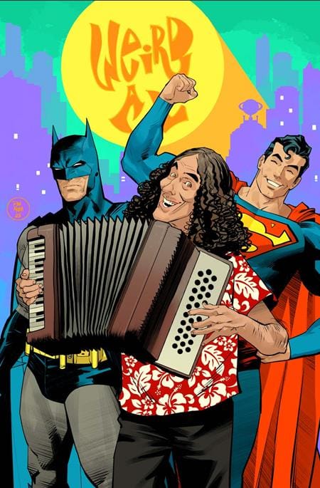 DC Comics, Inc. Batman Superman Worlds Finest #50 Cover G Dan Mora Weird Al Yankovic Cameo Card Stock Variant