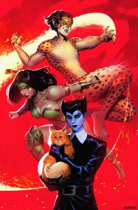 DC Comics, Inc. Cheetah And Cheshire Rob The Justice League #3 Cover C Noobovich Card Stock Variant