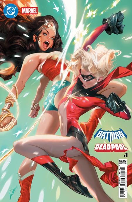 DC Comics, Inc. DC Marvel Batman Deadpool #1 Cover L Alexander Lozano Wonder Woman Ms Marvel Variant