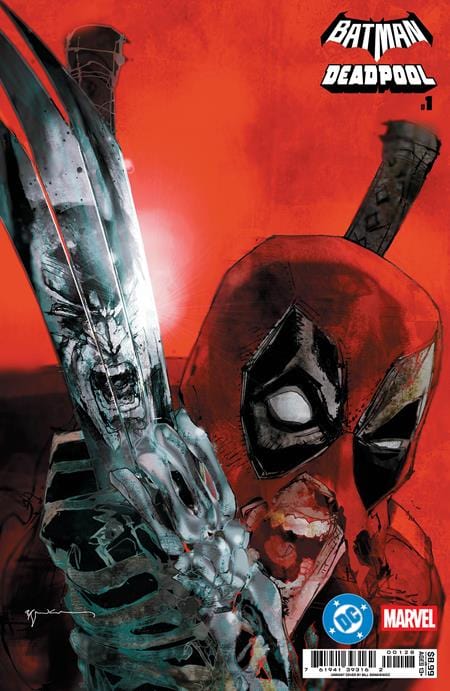 DC Comics, Inc. DC Marvel Batman Deadpool #1 Cover Q Bill Sienkiewicz Incredible Hulk 340 Homage Variant