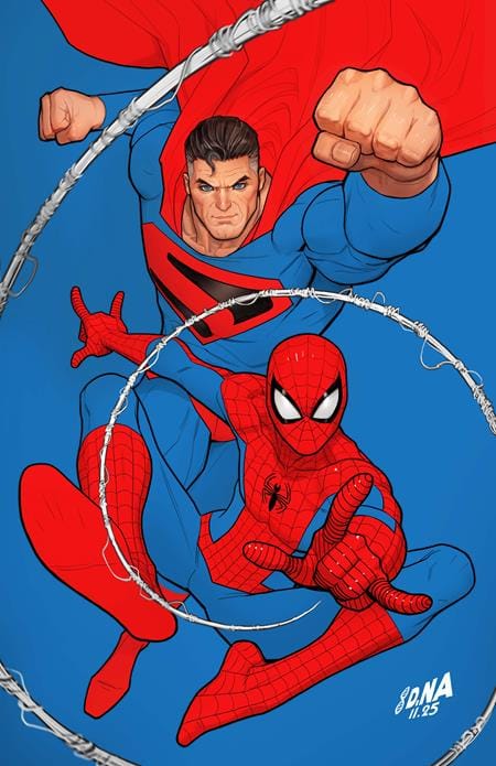 DC Comics, Inc. DC Marvel Superman Spider-Man #1 (One Shot) Cover Q David Nakayama Kingdom Come Superman & Spider-Man Card Stock Variant