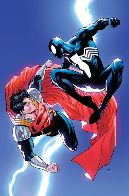 DC Comics, Inc. DC Marvel Superman Spider-Man #1 (One Shot) Cover R Daniel Sampere Super-Boy Prime & Spider-Man Black Card Stock Variant