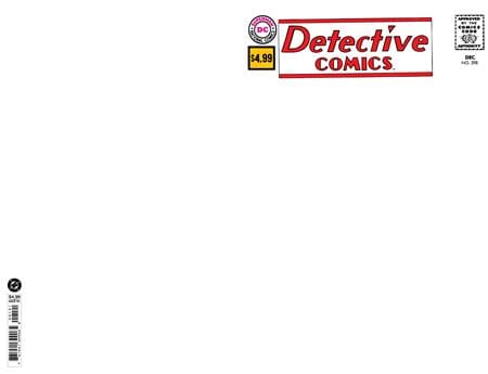 DC Comics, Inc. Detective Comics #298 Facsimile Edition Cover B Blank Card Stock Variant