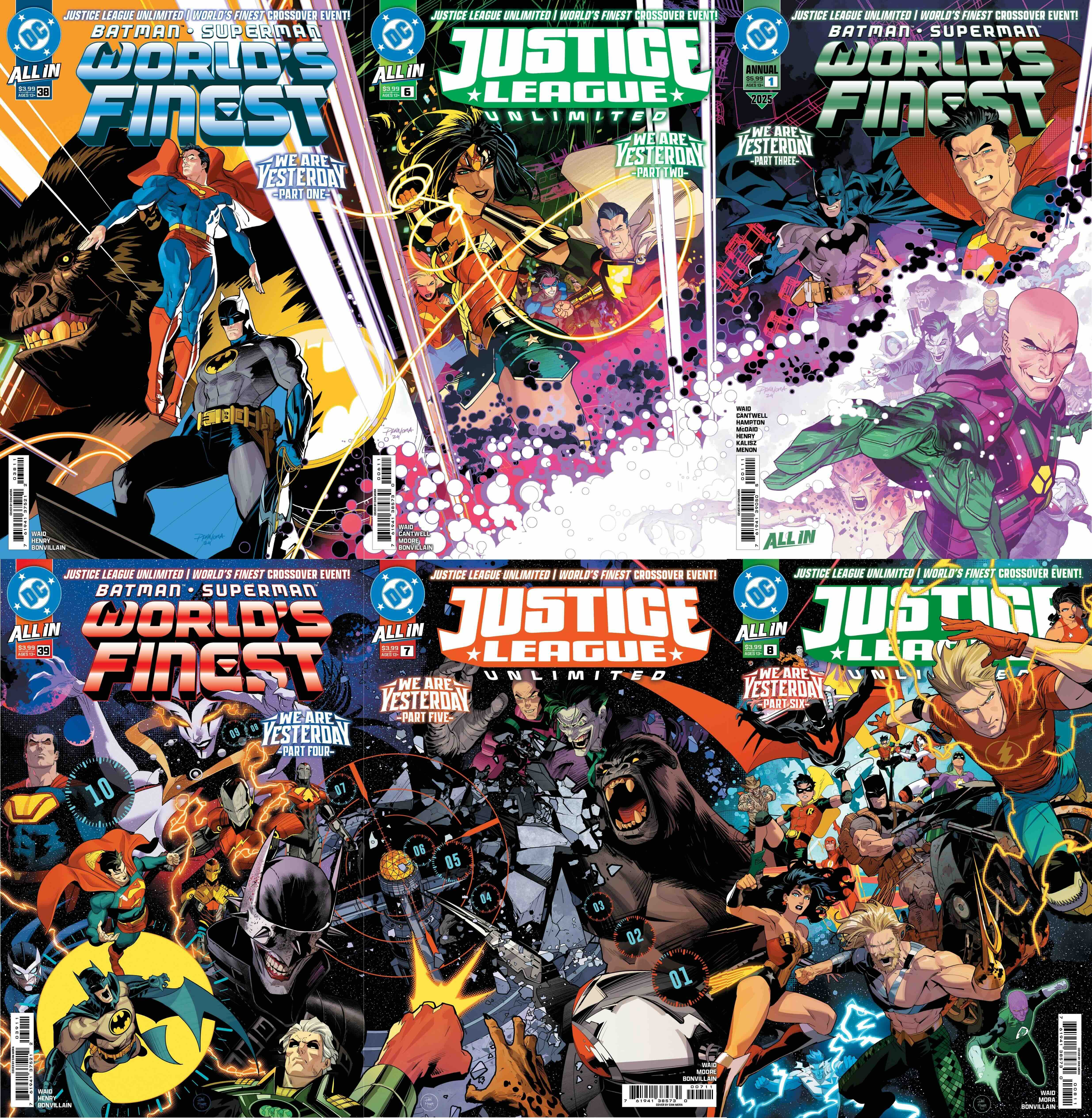 DC Comics, Inc. Justice League Unlimited World's Finest We Are Yesterday Cover A Dan Mora Complete Set of 6