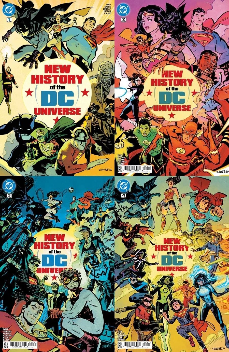 DC Comics, Inc. New History Of The DC Universe #1 2 3 4 Cover A Chris Samnee Set
