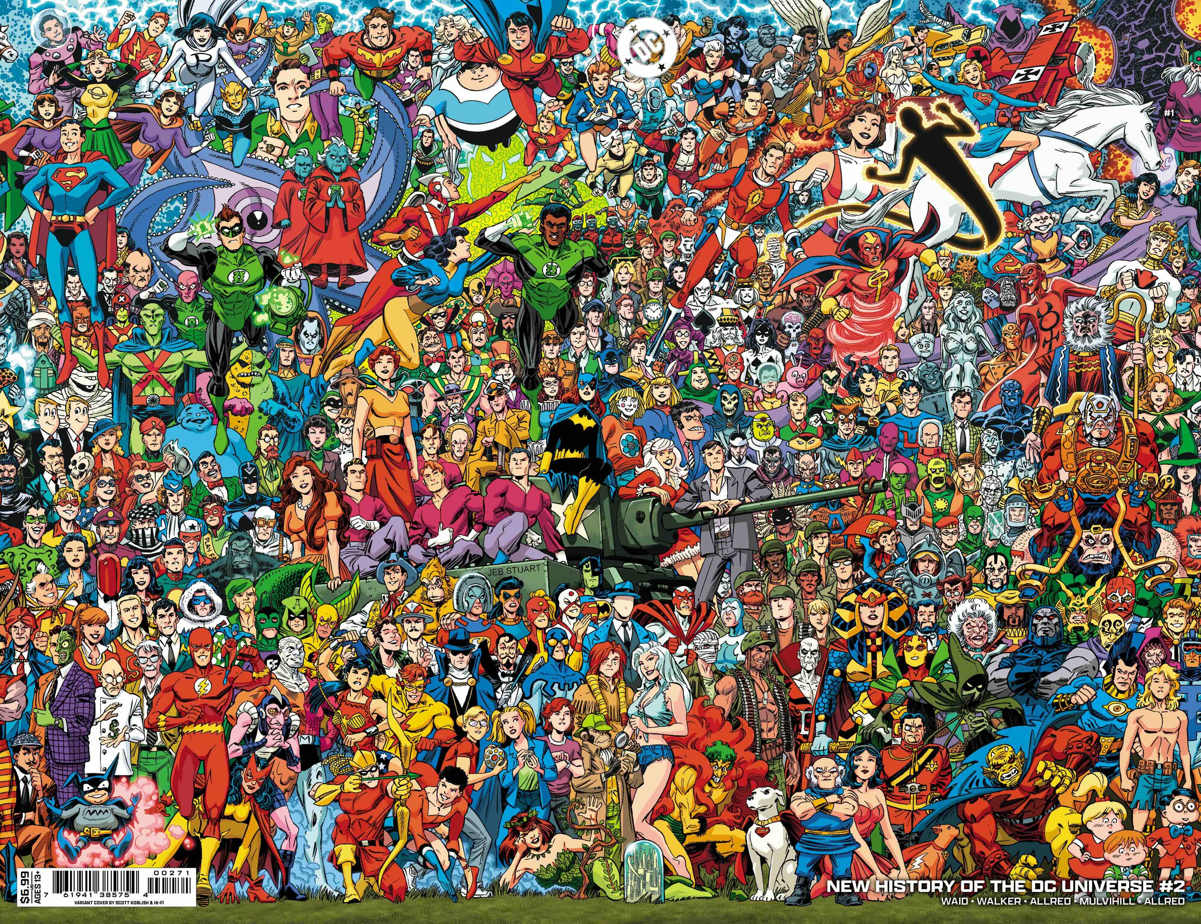 DC Comics, Inc. New History Of The DC Universe #1 2 3 4 Cover D Scott Koblish Legacy Wraparound Card Stock Variant Set