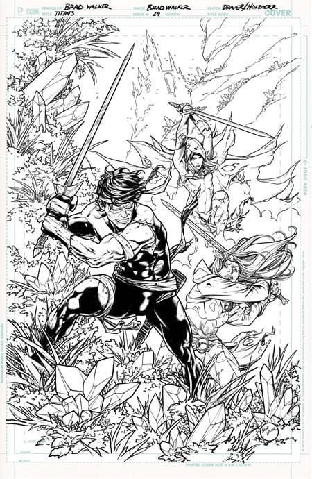 DC Comics, Inc. Titans #29 Cover B Brad Walker Card Stock Variant (DC K.O.)