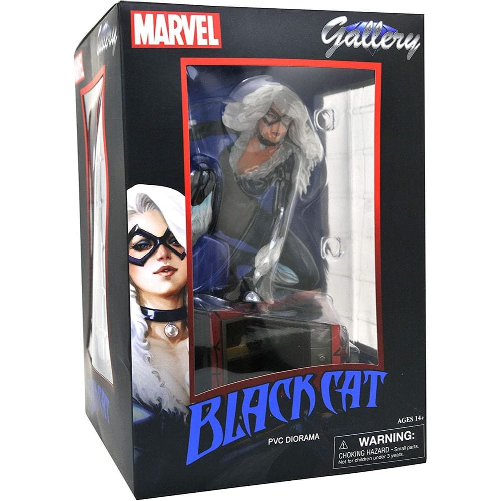 Diamond Select Toys Marvel Gallery Comic Black Cat Statue Diorama