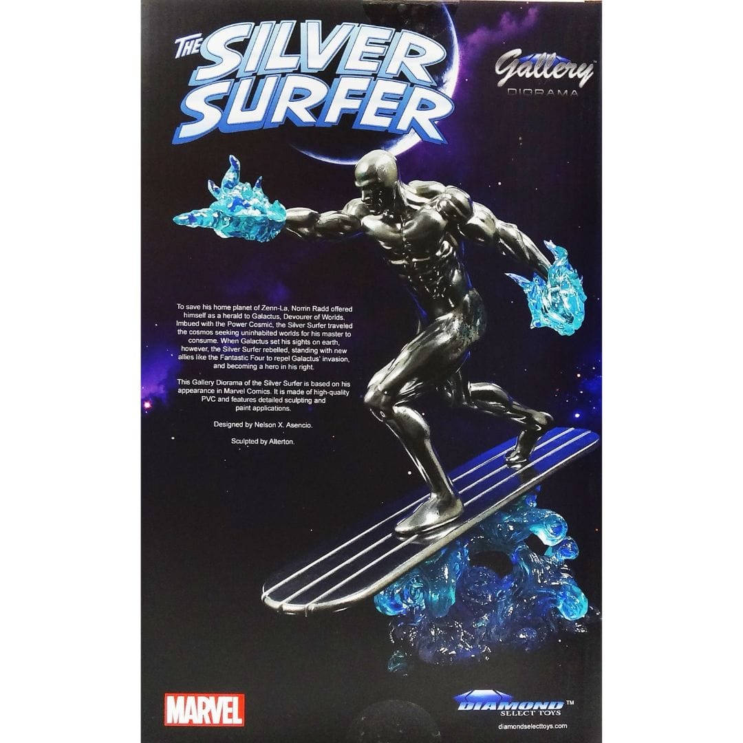 Diamond Select Toys Marvel Gallery Silver Surfer Statue Diorama