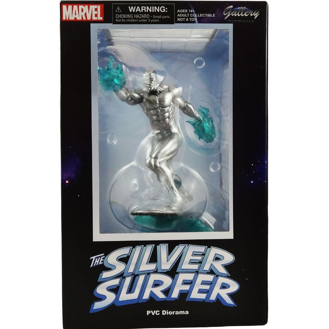 Diamond Select Toys Marvel Gallery Silver Surfer Statue Diorama