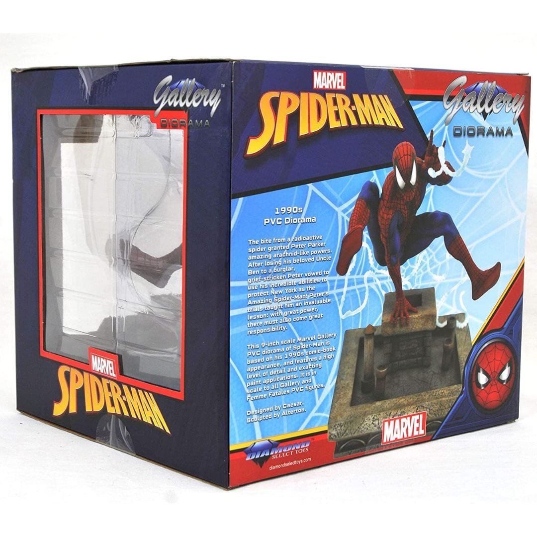 Diamond Select Toys Marvel Gallery Spider-Man ('90s Version) Statue Diorama