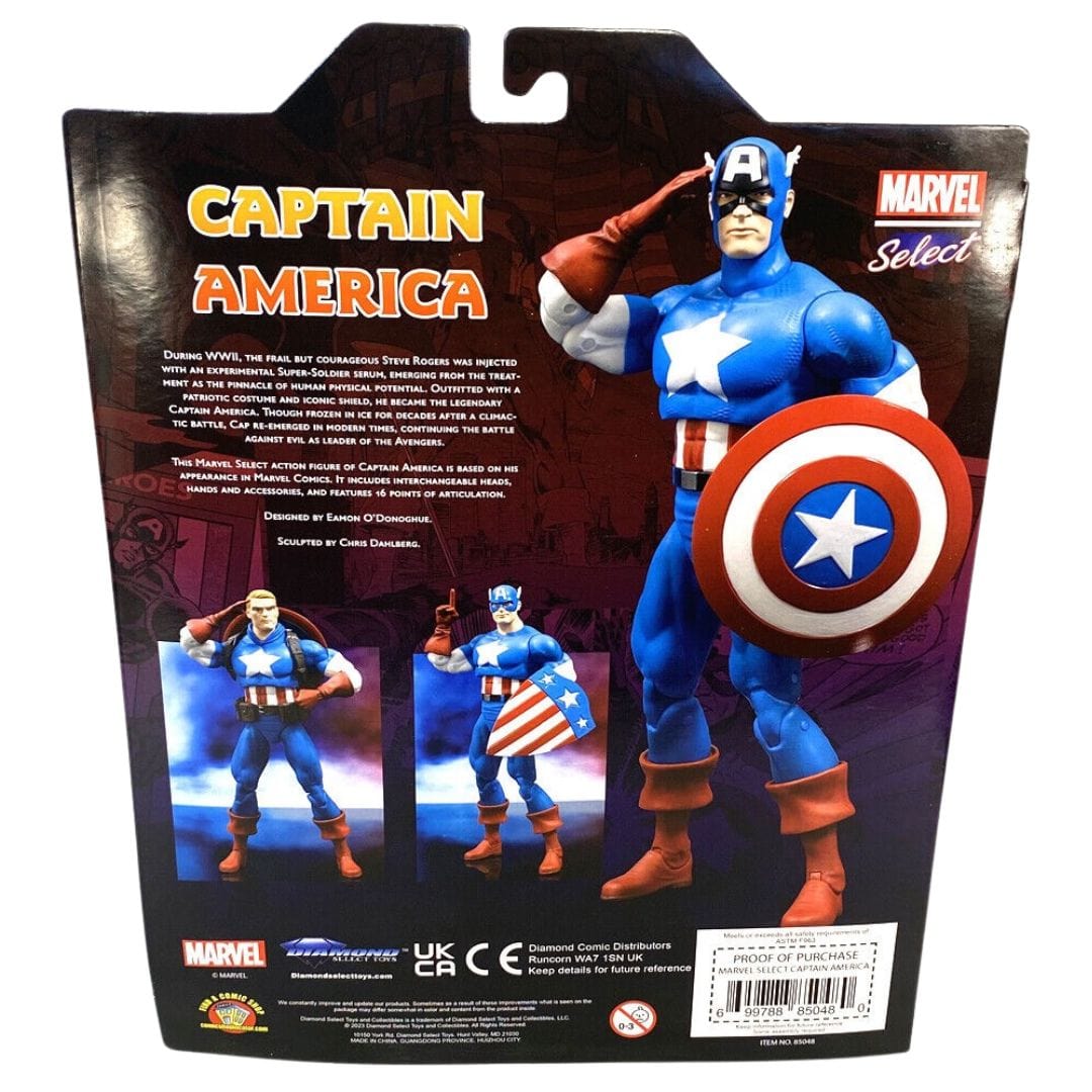 Diamond Select Toys Marvel Select Classic Captain America Action Figure