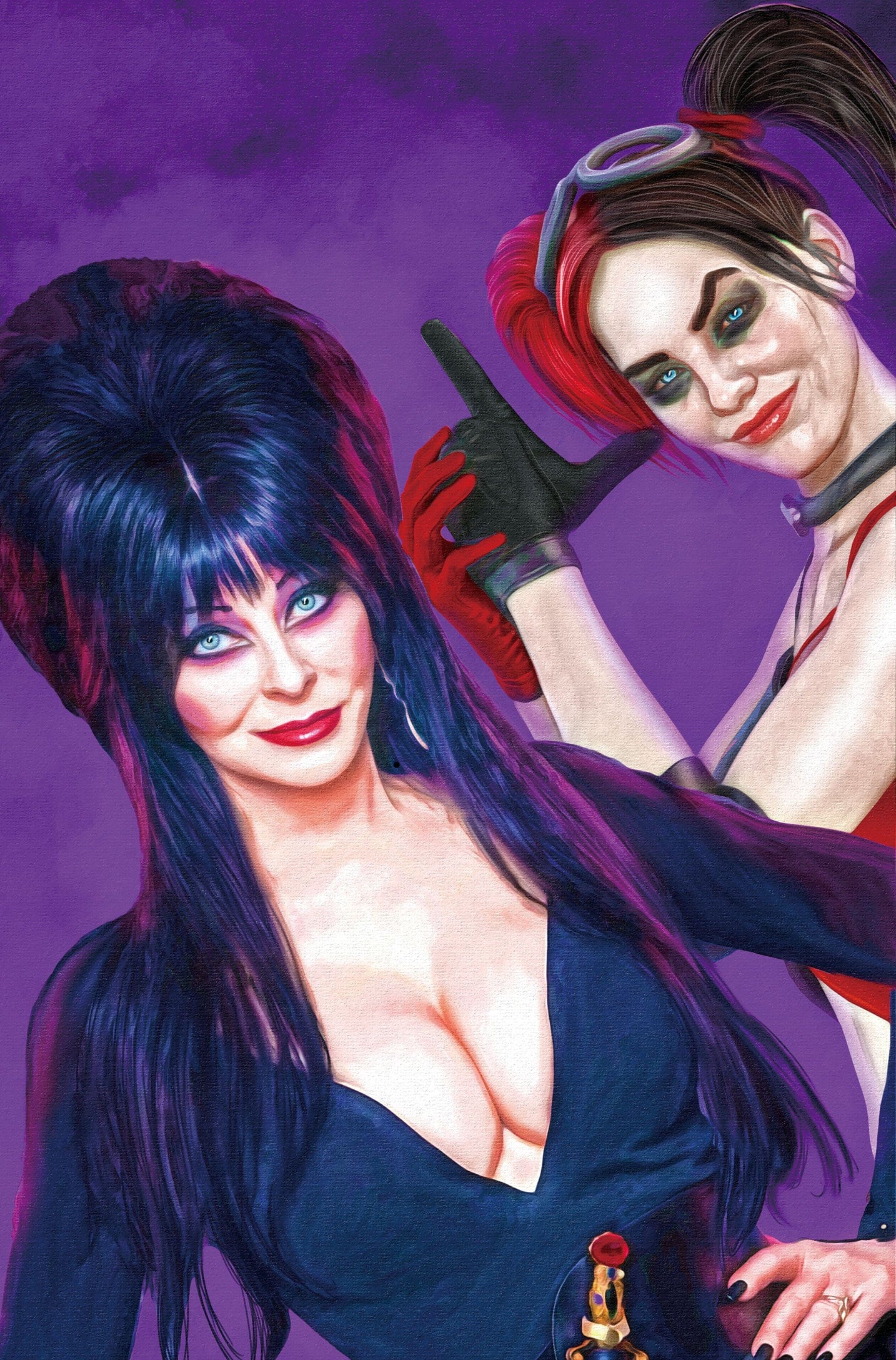 Dynamite Comics Harley Quinn X Elvira #1 Cover I Mark Spears Foil Virgin Variant