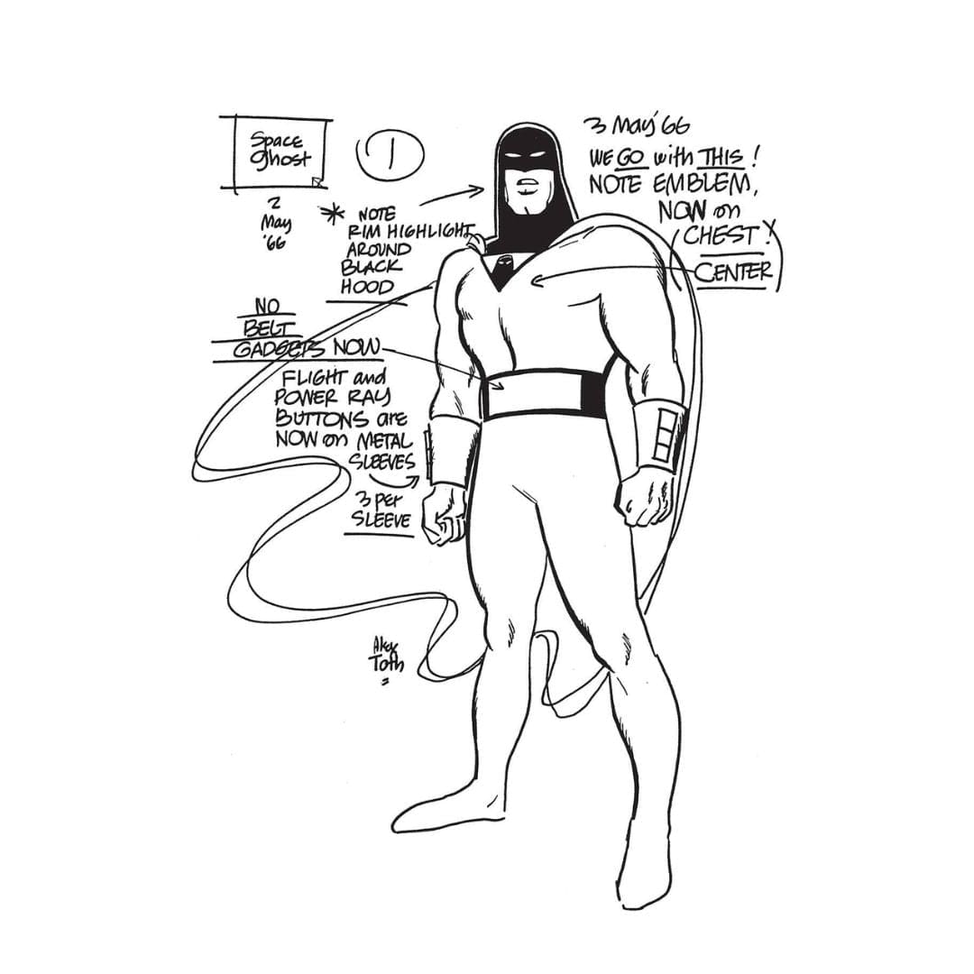 Dynamite Comics Space Ghost #1 (2024) Cover U FOC Toth Model Sheet
