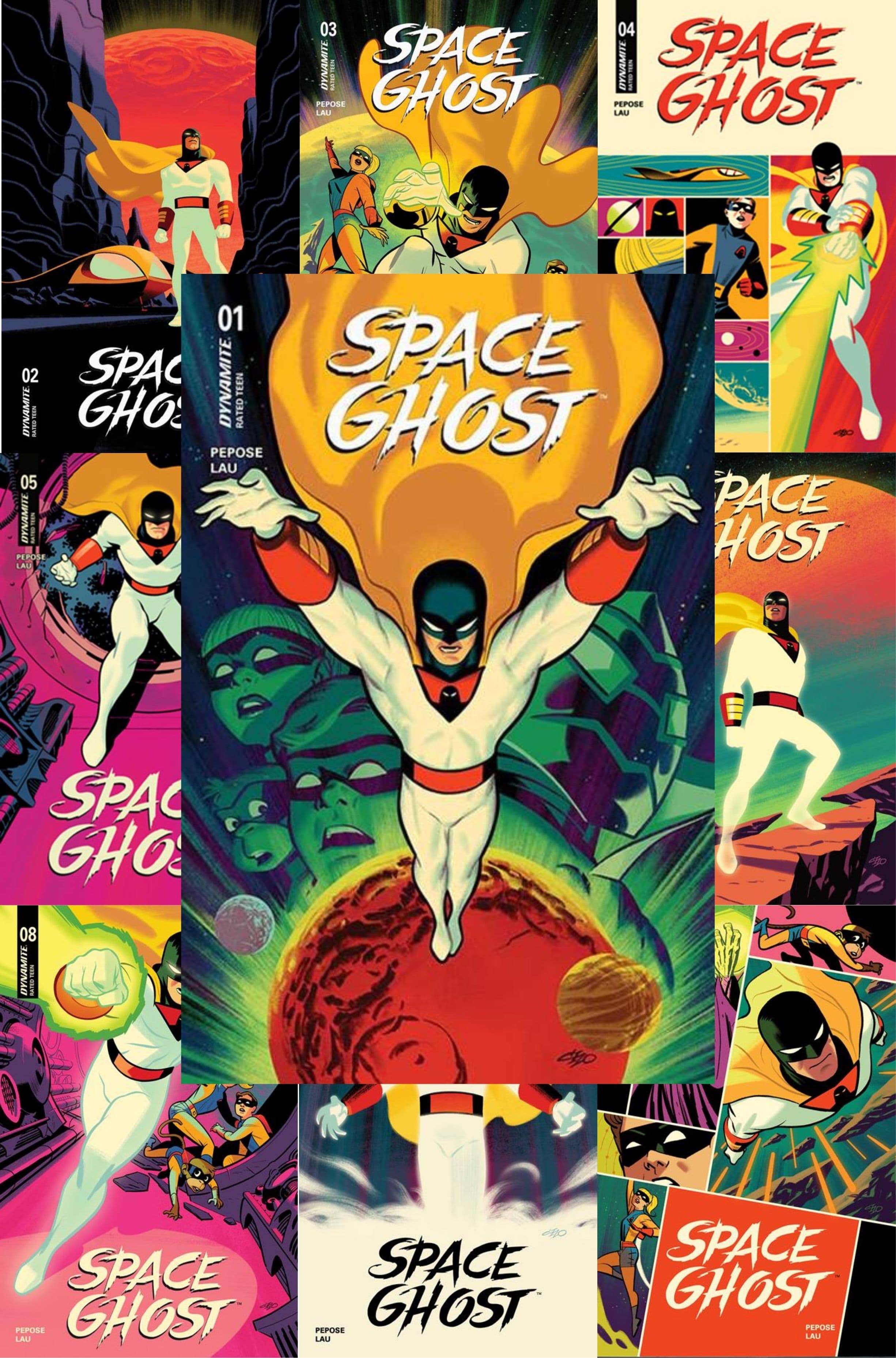 Dynamite Comics Space Ghost (2025) #1 2 3 4 5 6 7 8 9 10 Michael Cho Variant Cover Set