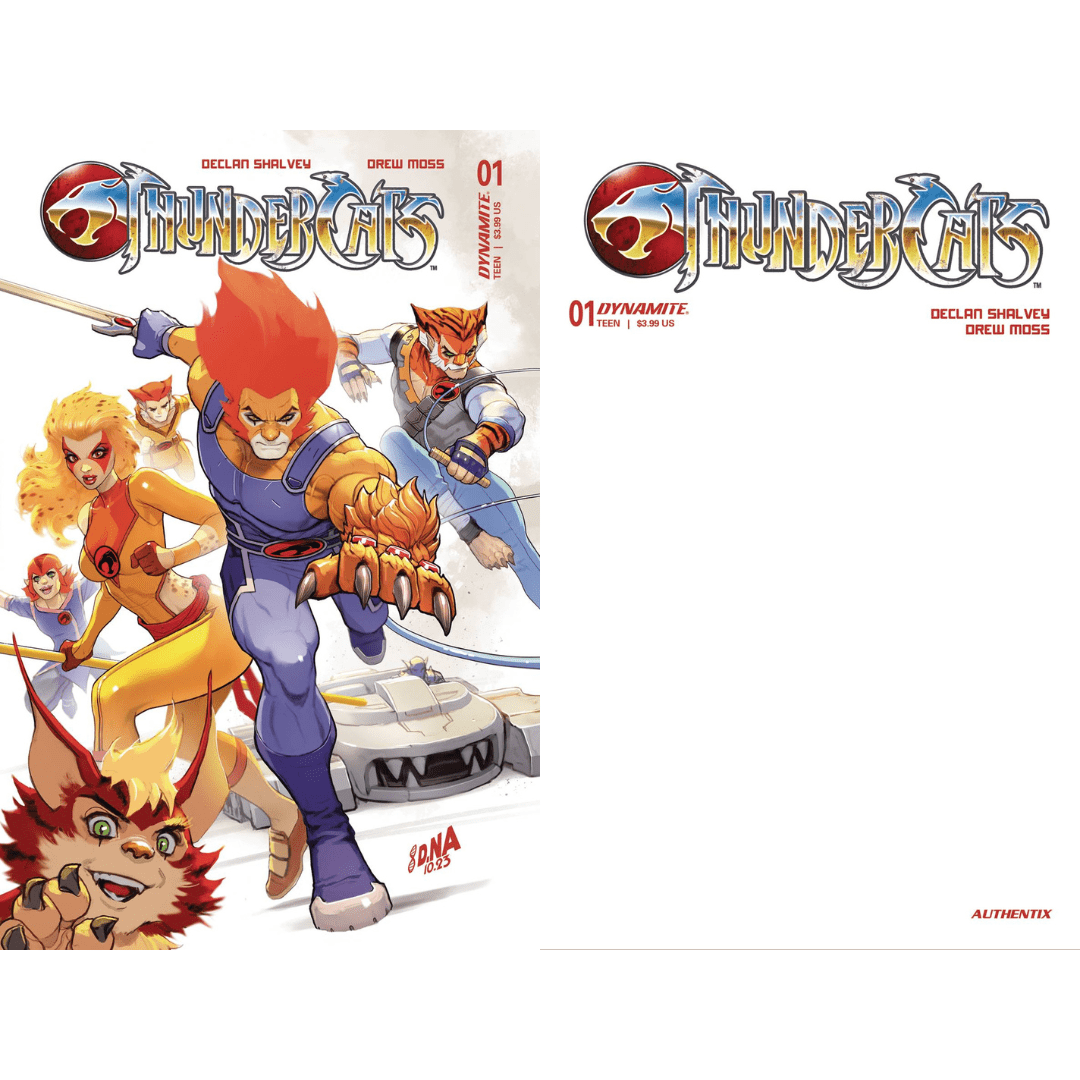 Dynamite Comics Thundercats #1 (2024) Cover A Nakayama Cover J Blank Authentix Set