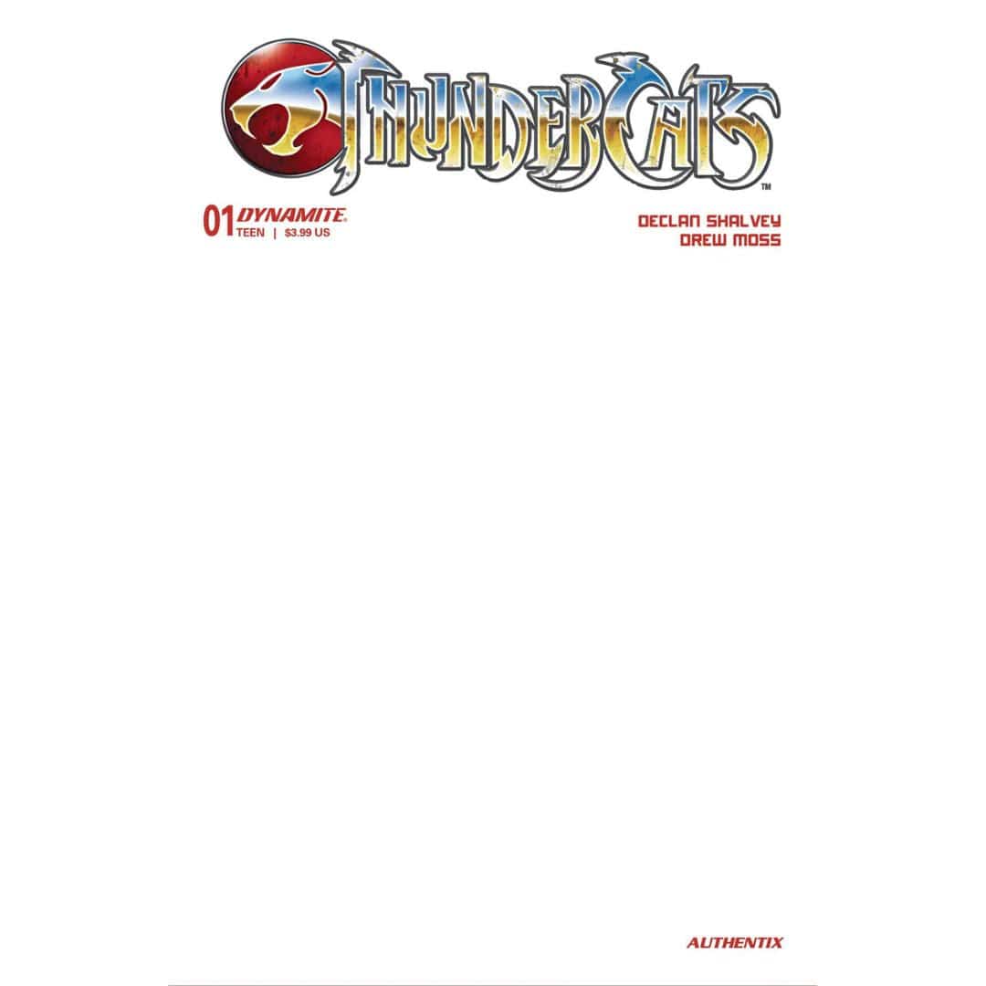 Dynamite Comics Thundercats #1 (2024) Cover J Blank Authentix