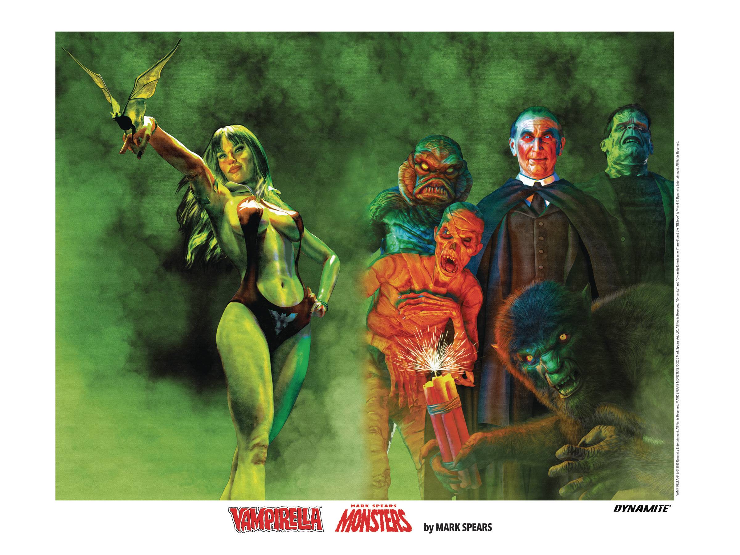 Dynamite Comics Vampirella Mark Spears Monsters Lithograph
