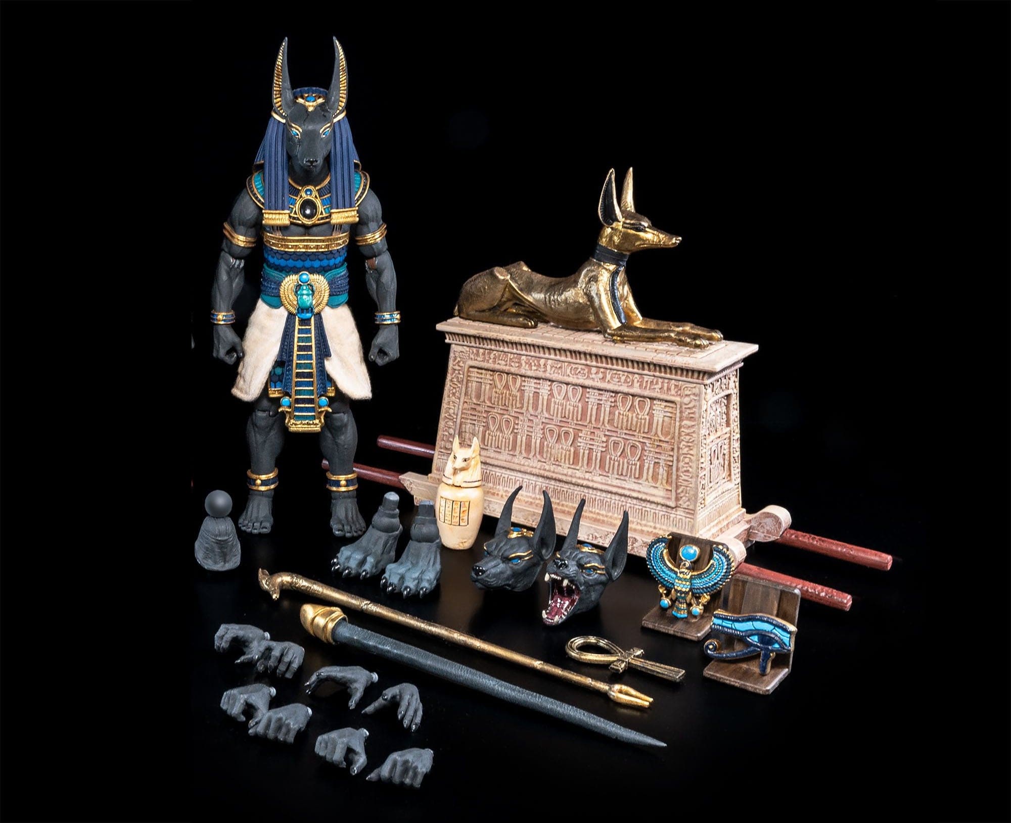 Four Horsemen Studios Figura Obscura Anubis (Black and Blue) Action Figure