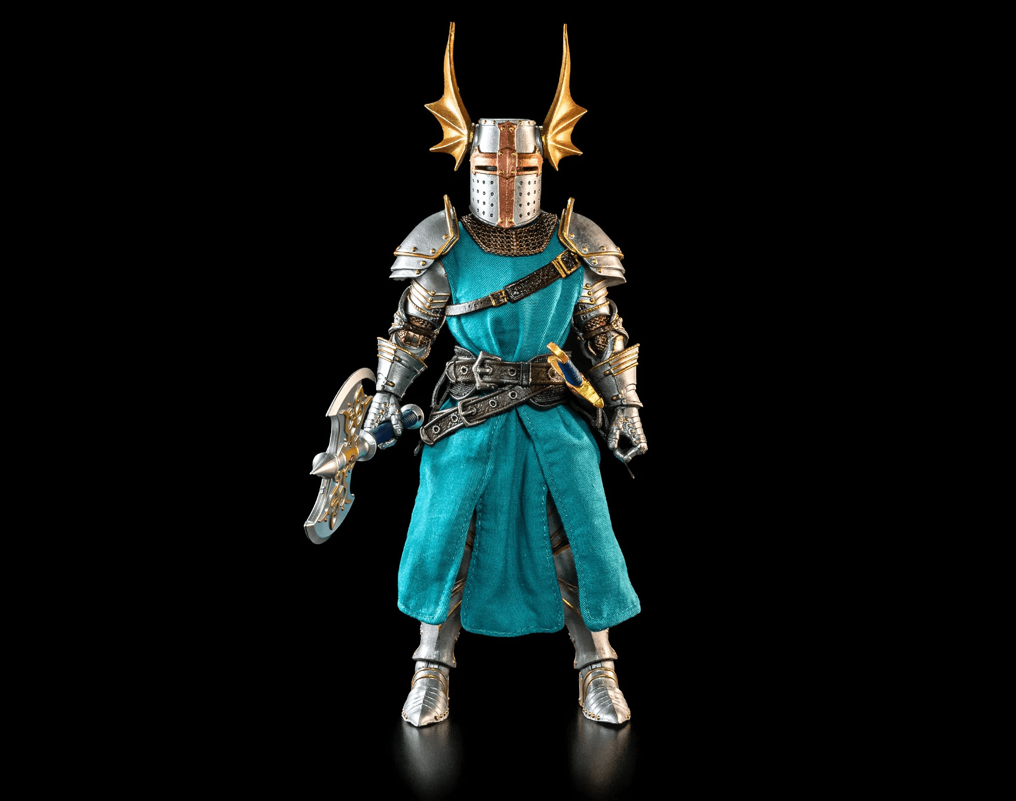 Four Horsemen Studios Mythic Legions Ashes of Agbendor Blue Shield Soldier (Deluxe Knight Builder Kit 3) Action Figure