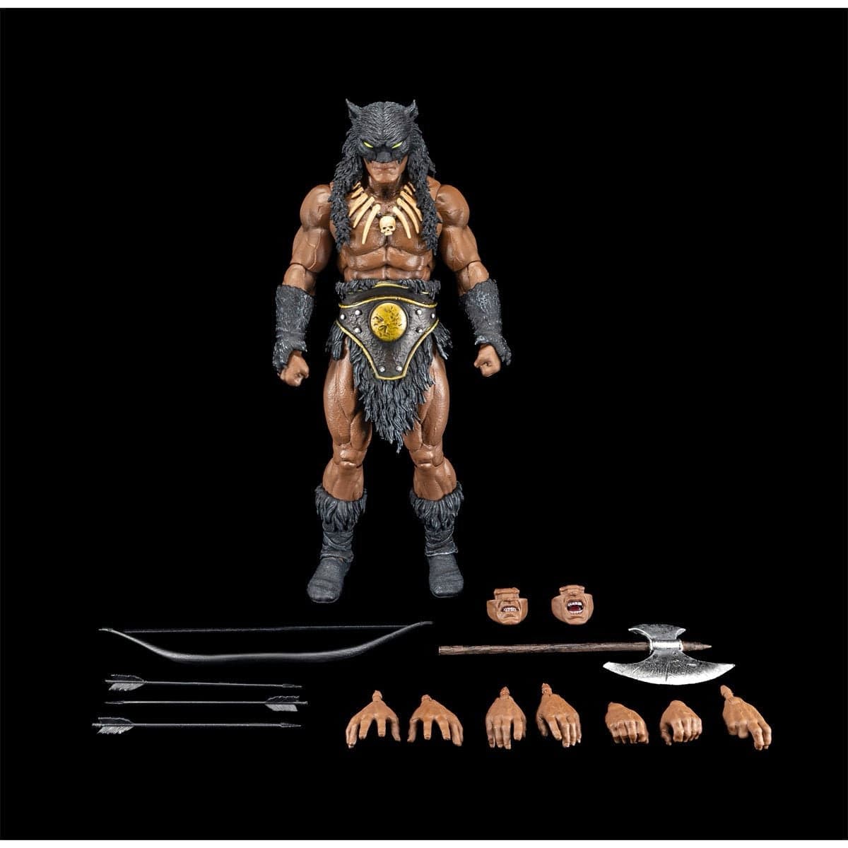 Frazetta Girls Fire and Ice Dark Wolf Animated Version 1:12 Scale Action Figure