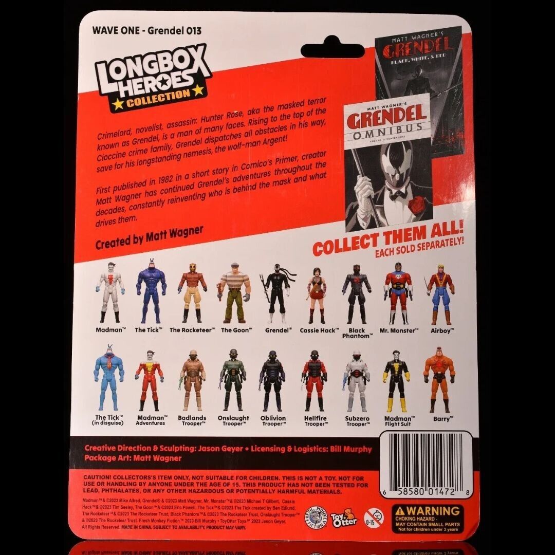 Fresh Monkey Fiction Longbox Heroes Grendel 5-inch Action Figure