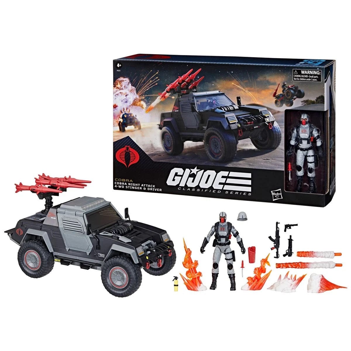 Hasbro G.I. Joe Classified Series Cobra Night Attack 4-WD Stinger & Driver Set