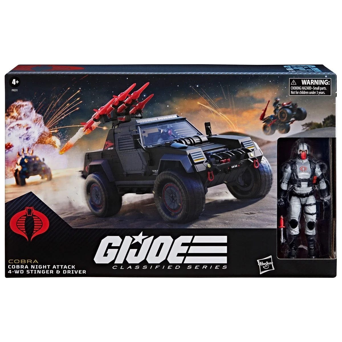 Hasbro G.I. Joe Classified Series Cobra Night Attack 4-WD Stinger & Driver Set