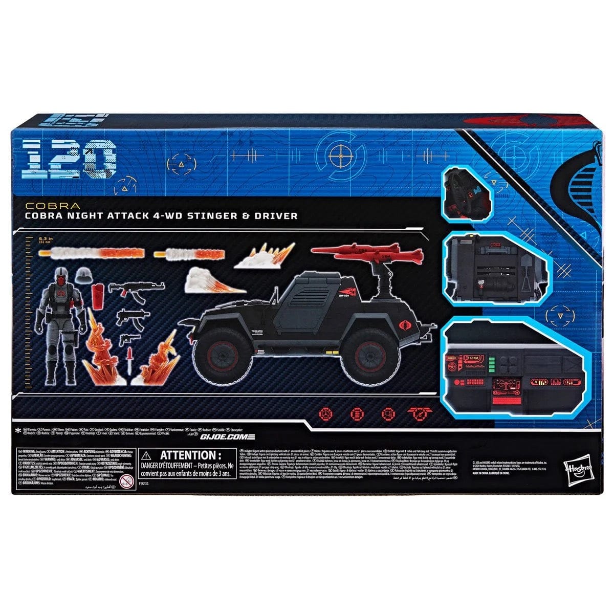 Hasbro G.I. Joe Classified Series Cobra Night Attack 4-WD Stinger & Driver Set