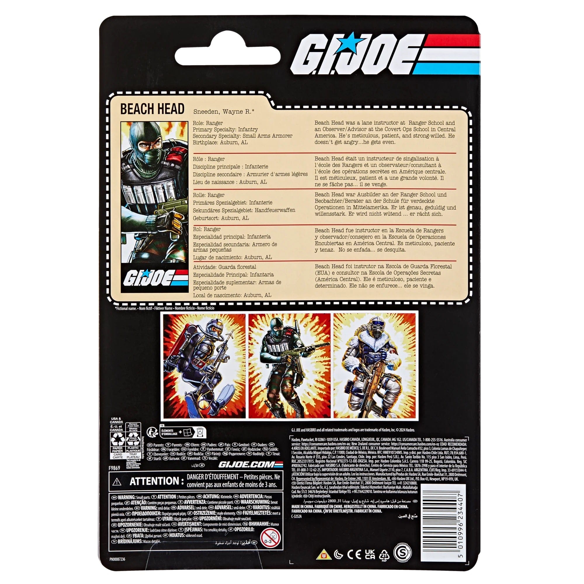 Hasbro G.I. Joe Classified Series Retro Cardback Beach Head Action Figure