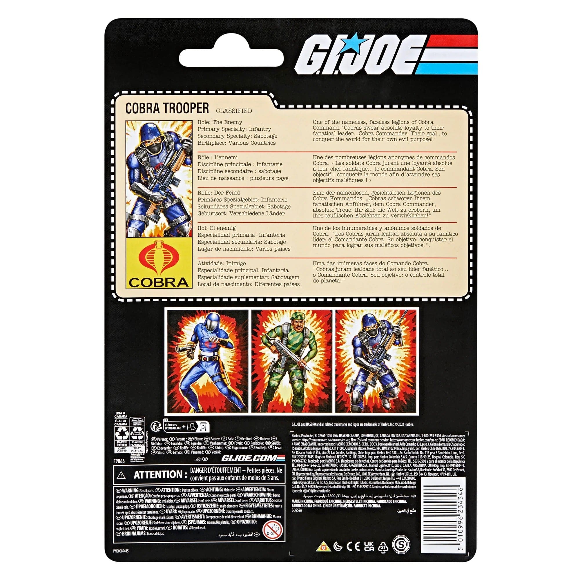 Hasbro G.I. Joe Classified Series Retro Cardback Cobra Trooper Action Figure