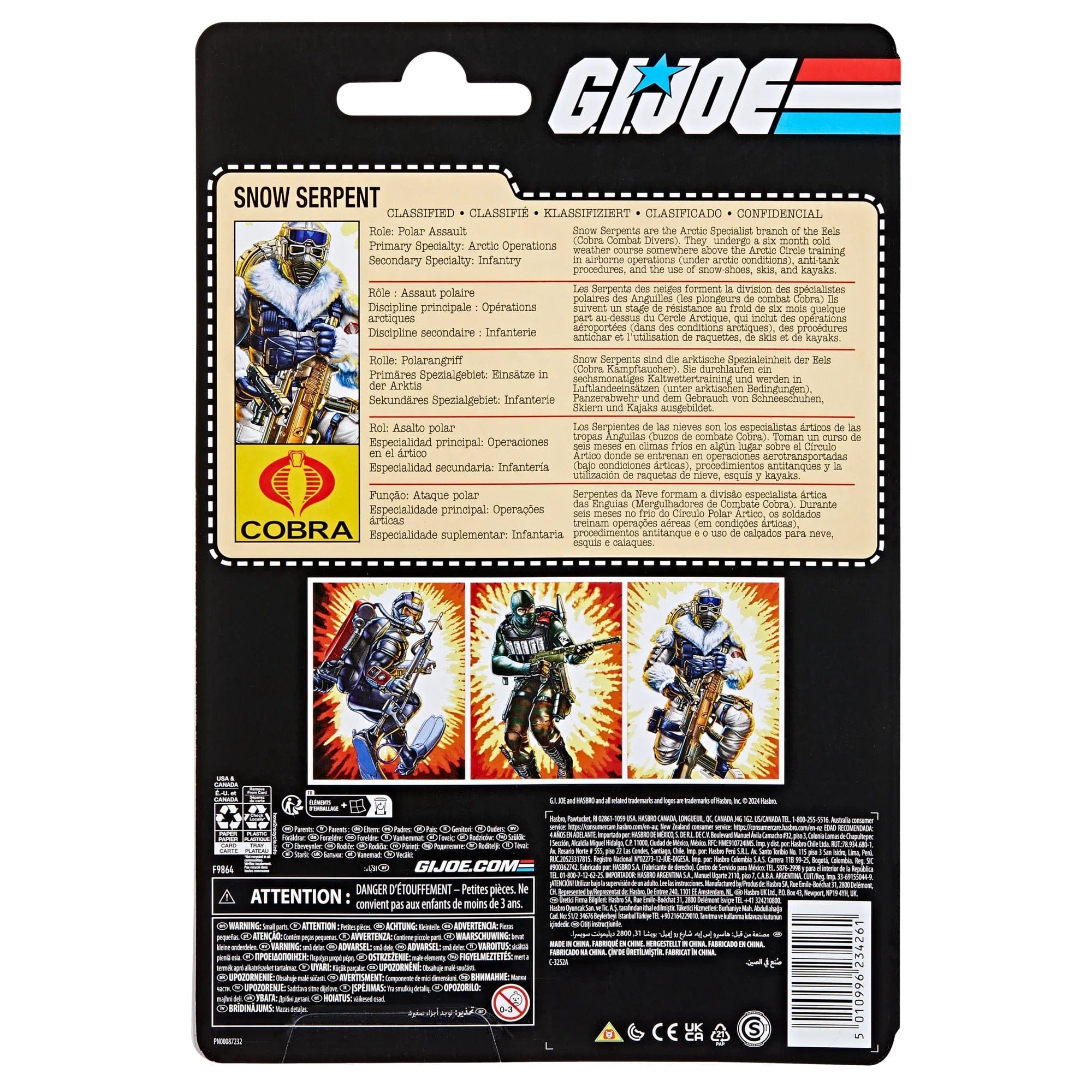 Hasbro G.I. Joe Classified Series Retro Cardback Snow Serpent Action Figure