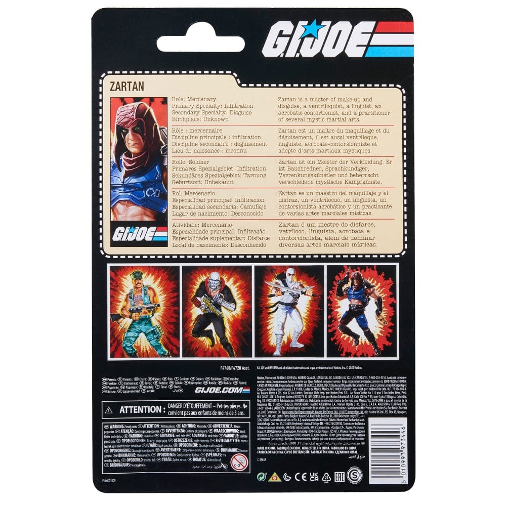 Hasbro G.I. Joe Classified Series Retro Cardback Zartan Action Figure