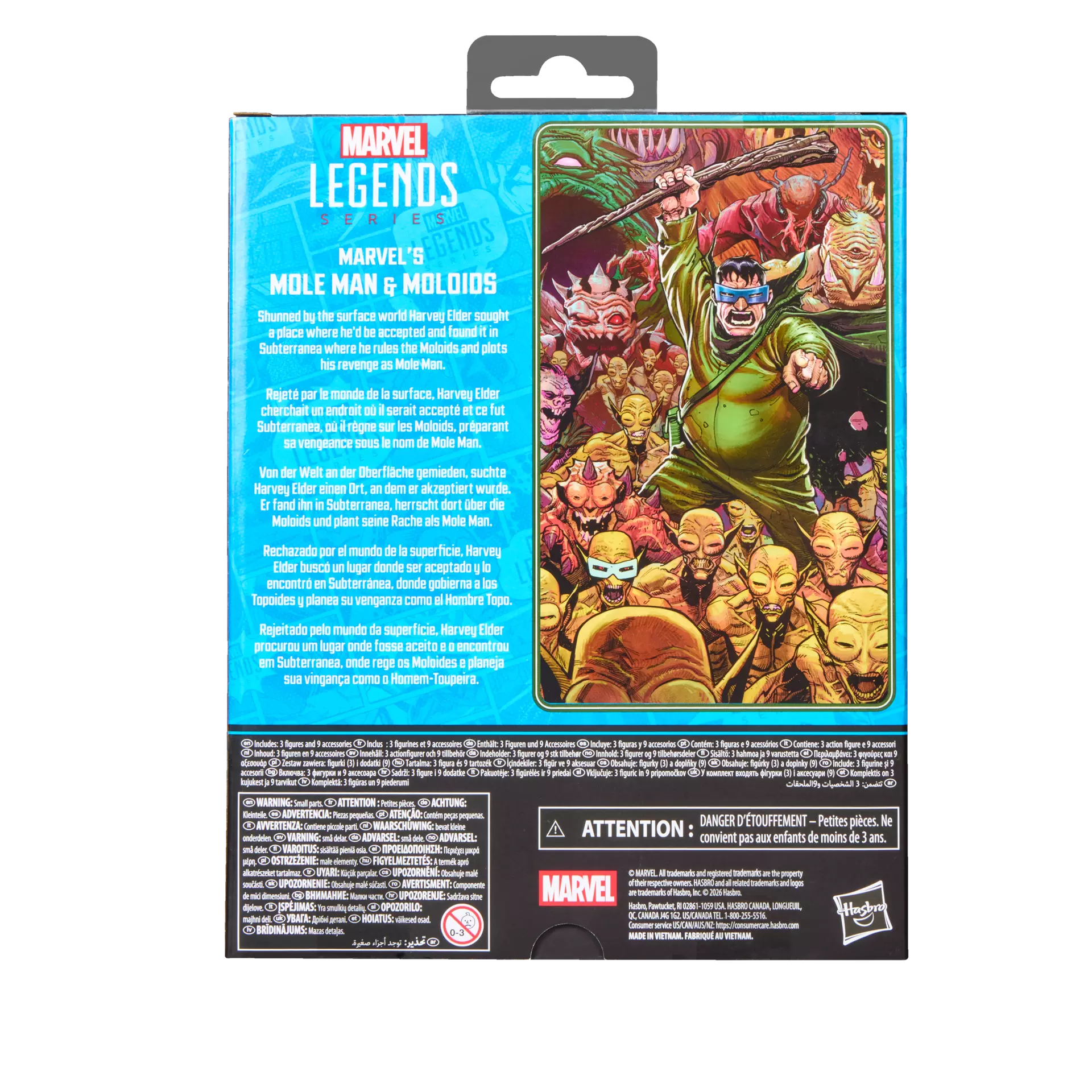Hasbro Marvel Legends Series Fantastic Four Mole Man & Moloids Action Figures