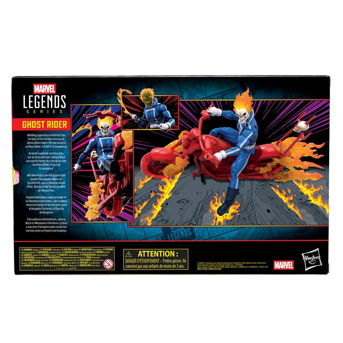 Hasbro Marvel Legends Series Ghost Rider Johnny Blaze Action Figure with Motorcycle