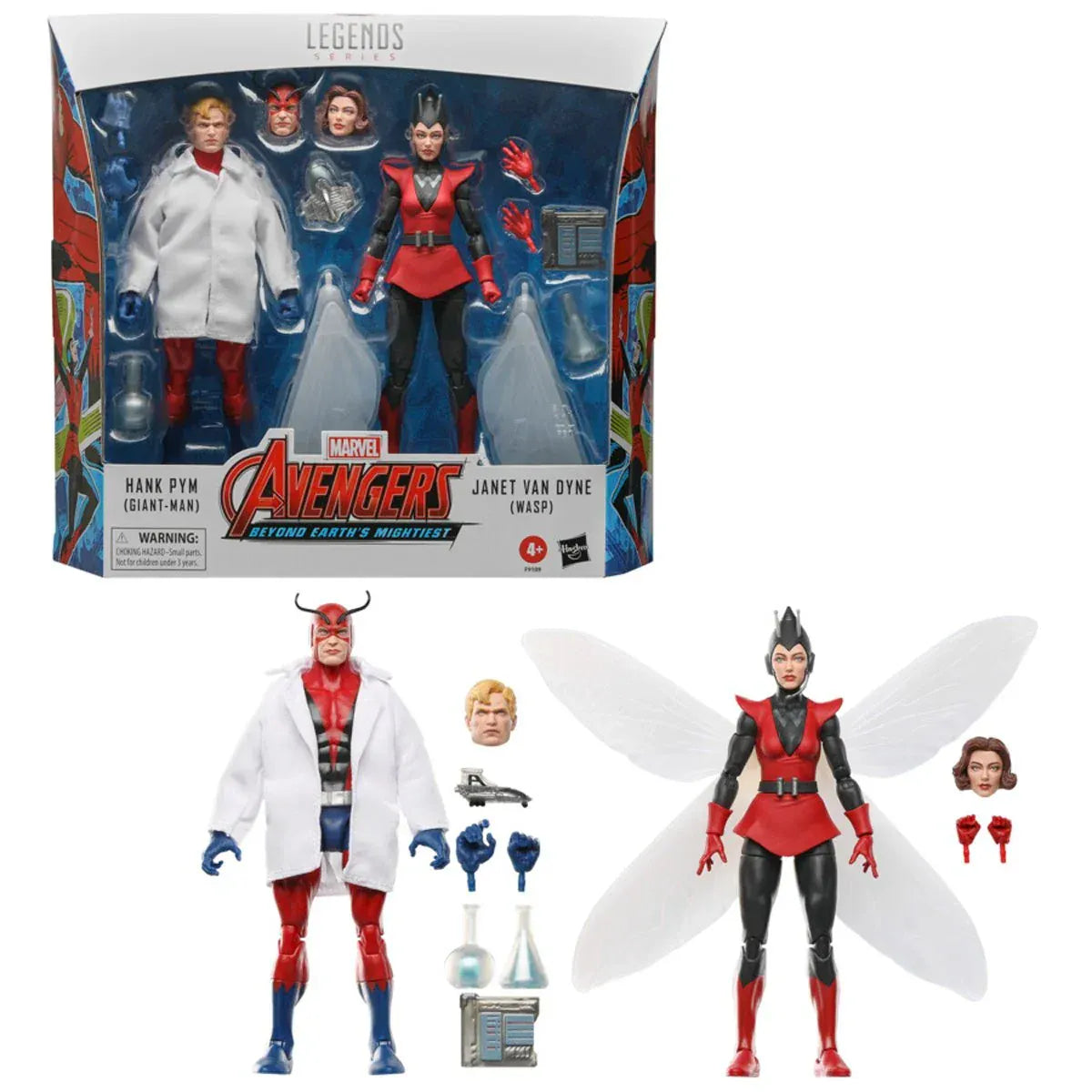 Hasbro Marvel Legends Series Hank Pym (Giant-Man) & Janet Van Dyne (Wasp) Action Figure 2-Pack