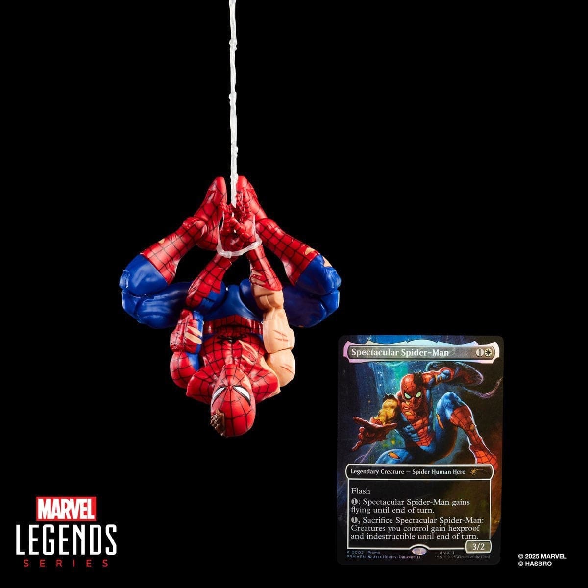 Hasbro Marvel Legends Series Magic: The Gathering Battle-Damaged Spider-Man Action Figure and Card