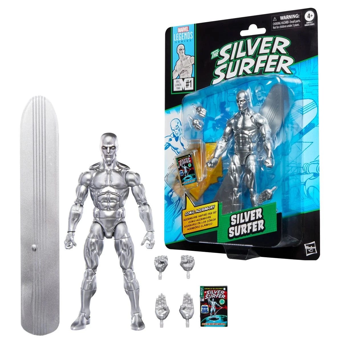 Hasbro Marvel Legends Series Silver Surfer #1 (1968) Silver Surfer Action Figure