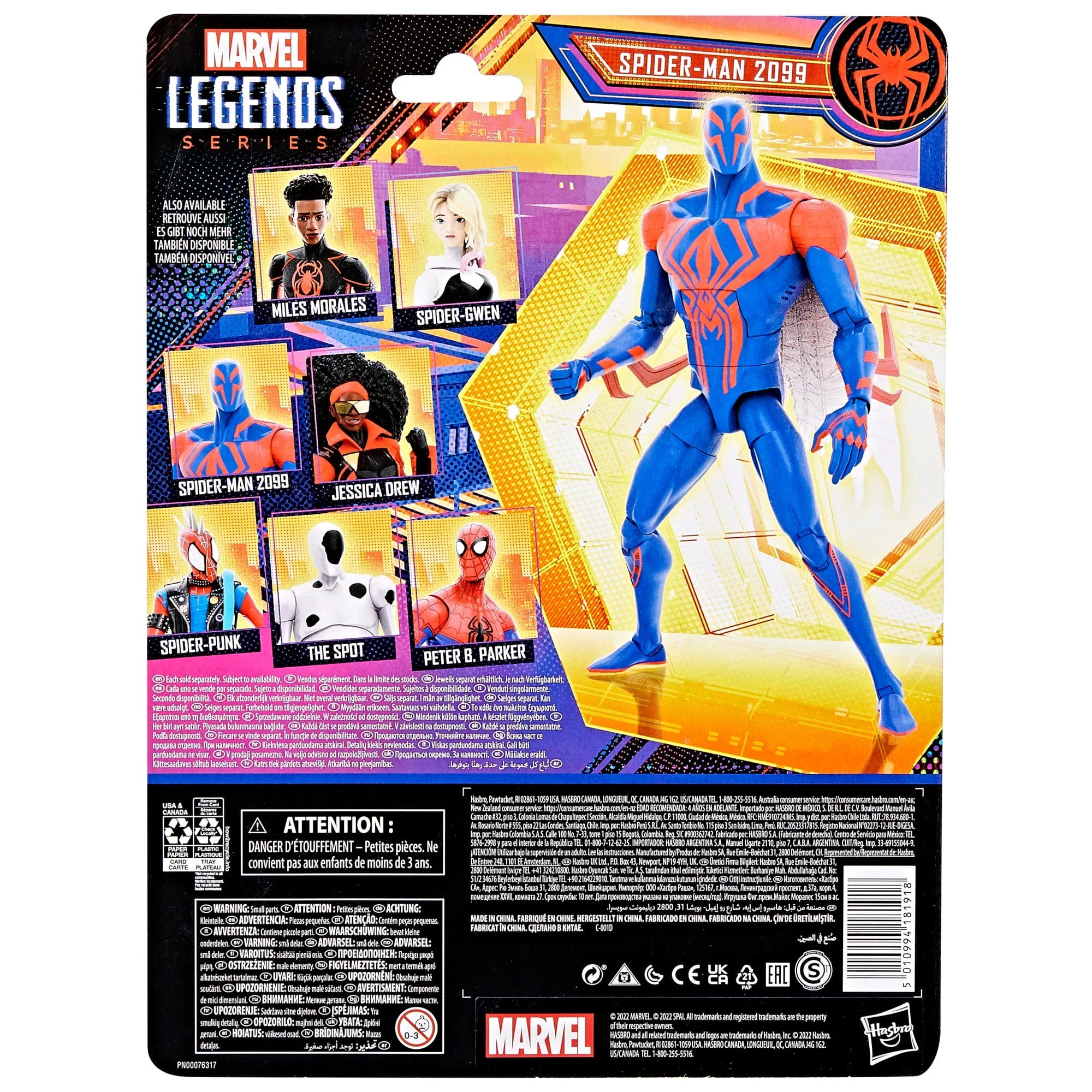 Hasbro Marvel Legends Series Spider-Man: Across the Spider-Verse Spider-Man 2099 Action Figure