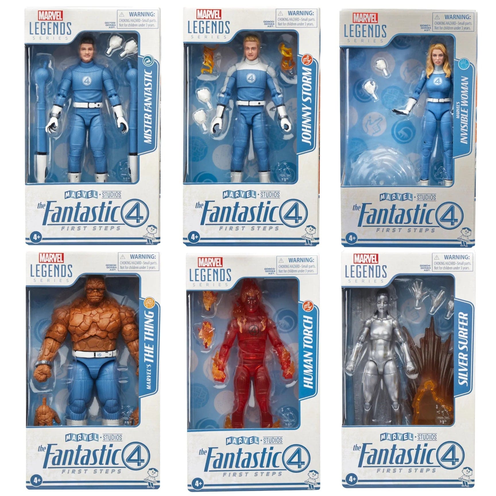 Hasbro Marvel Legends Series The Fantastic Four: First Steps Set of 6 Action Figures