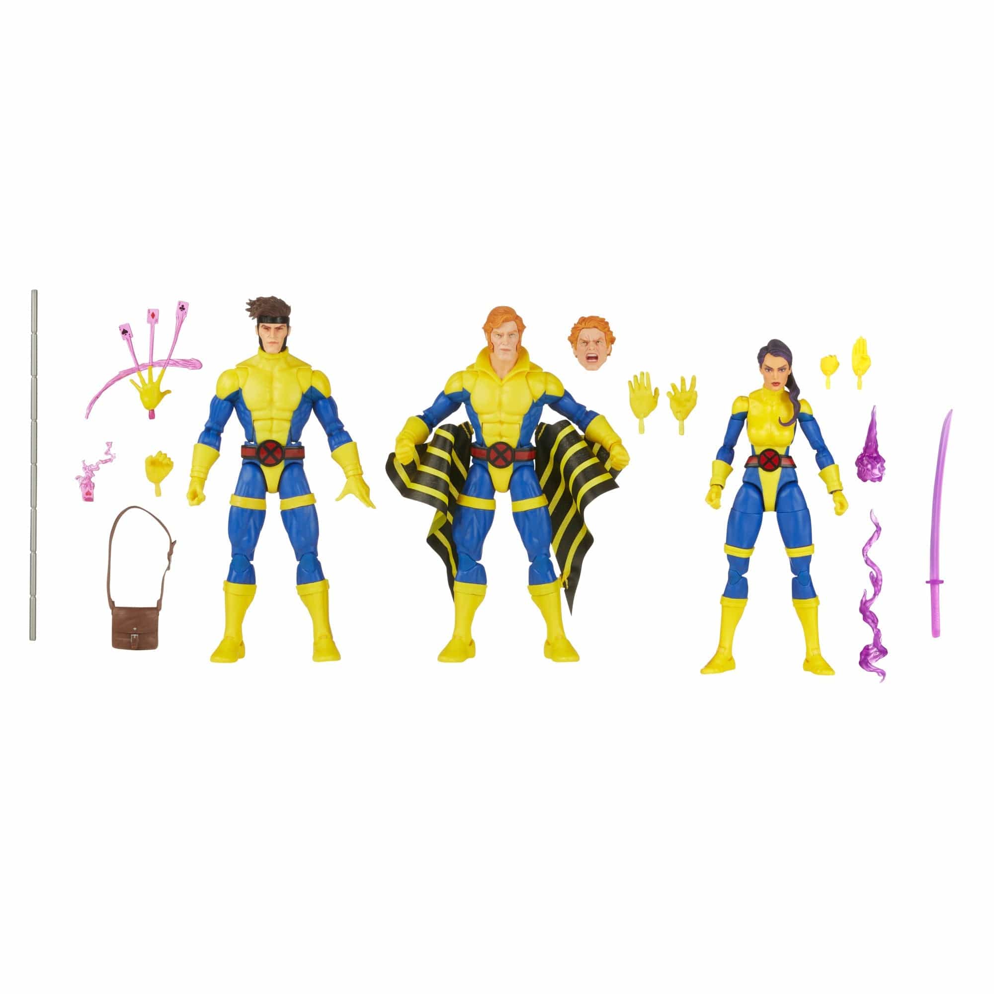 Hasbro Marvel Legends Series X-Men 60th Anniversary Banshee, Gambit, & Psylocke Action Figure 3-Pack