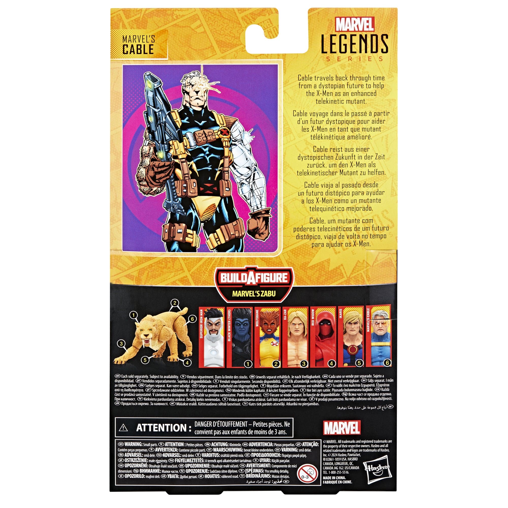 Hasbro Marvel Legends Series X-Men Cable Action Figure (Zabu Build-A-Figure)