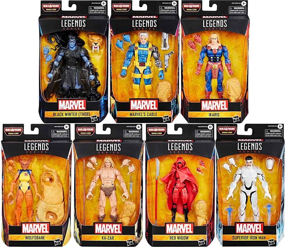 Hasbro Marvel Legends Series Zabu Build-A-Figure Set of 7 Action Figures