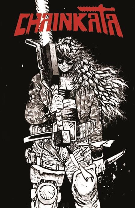 Image Comics Chainkata #1 Cover B Daniel Warren Johnson B&W Variant