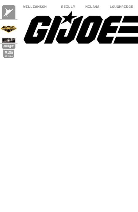 Image Comics GI Joe #25 Cover H Blank Sketch Night Force Variant
