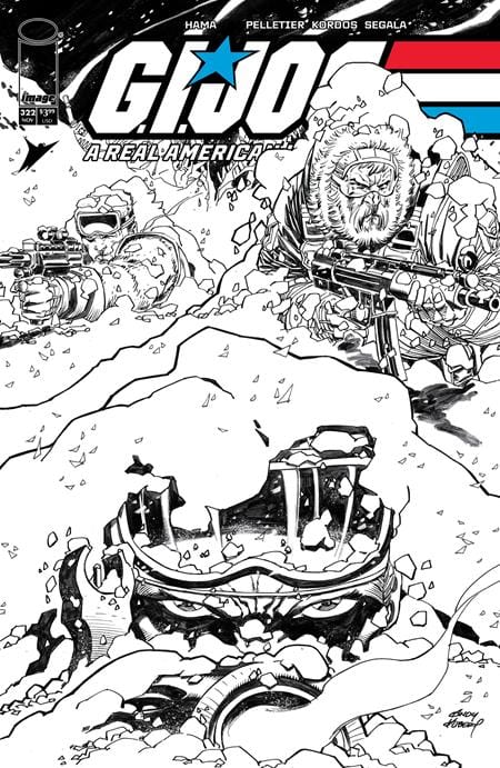 Image Comics GI Joe A Real American Hero #322 Cover B Andy Kubert Black & White Variant