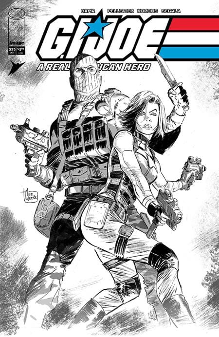 Image Comics GI Joe A Real American Hero #333 Cover B Lee Weeks B&W Variant