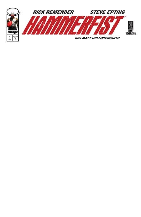 Image Comics Hammerfist #1 Cover D Blank Sketch Variant (Mature)