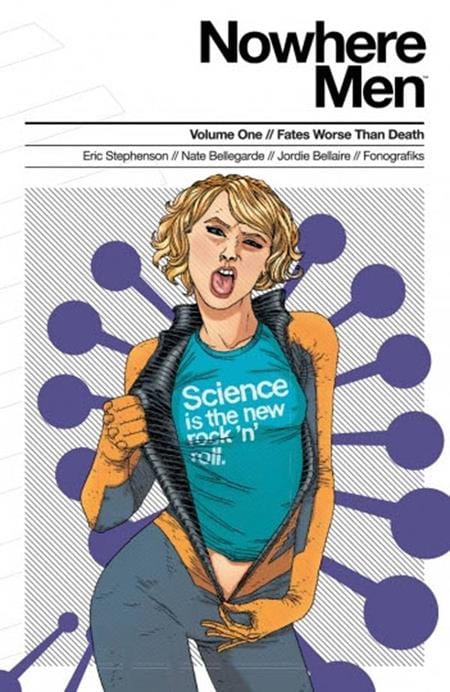 Image Comics Nowhere Men Trade Paperback Volume 1 Fates Worse Than Death (Teal Shirt)