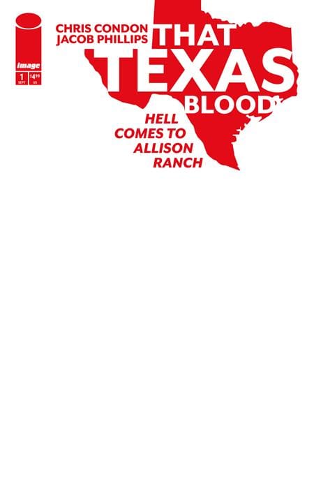 Image Comics That Texas Blood Hell Comes To Allison Ranch #1 (of 6) Cover E Blank Sketch Variant (Mature)